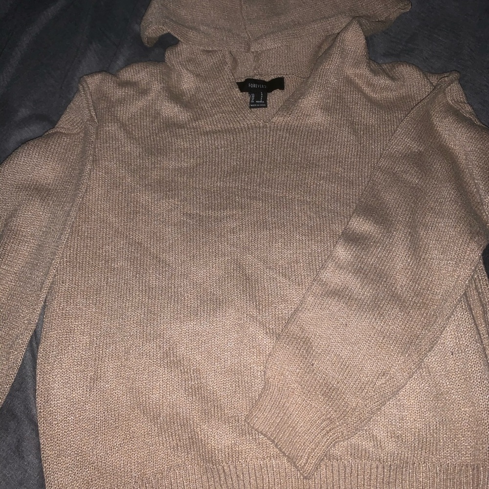 Brown v-neck sweater